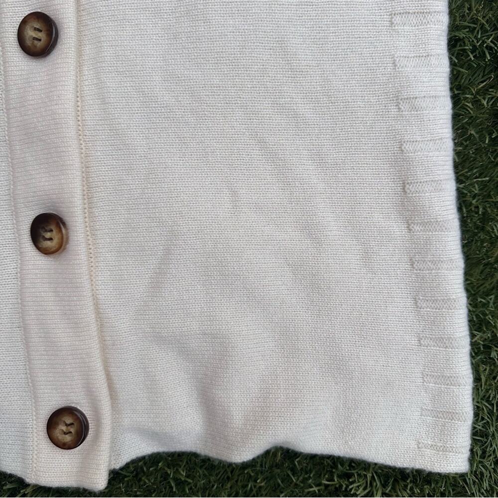 Hawick Cashmere of Scotland Shawl Collar Cable Knit 3/4 Sleeve Sweater Dress M - Picture 4 of 10